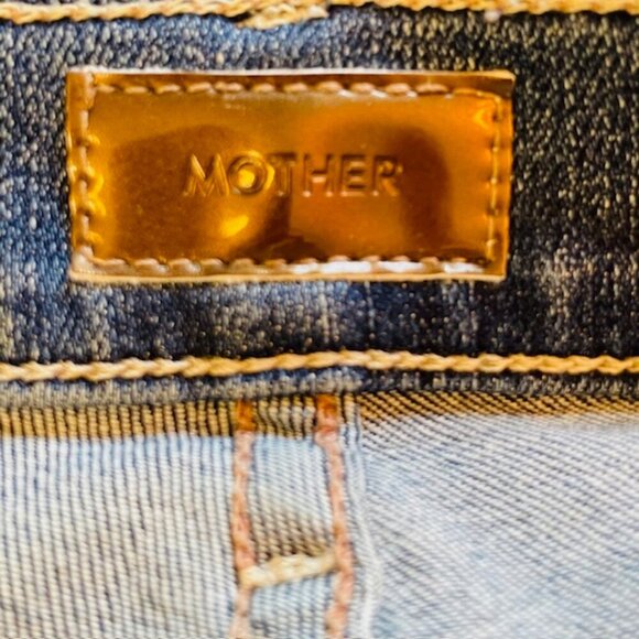 Mother Jeans The Insider Crop Step Chew Denim Jean Dancing On Coals size 26 - Picture 11 of 16